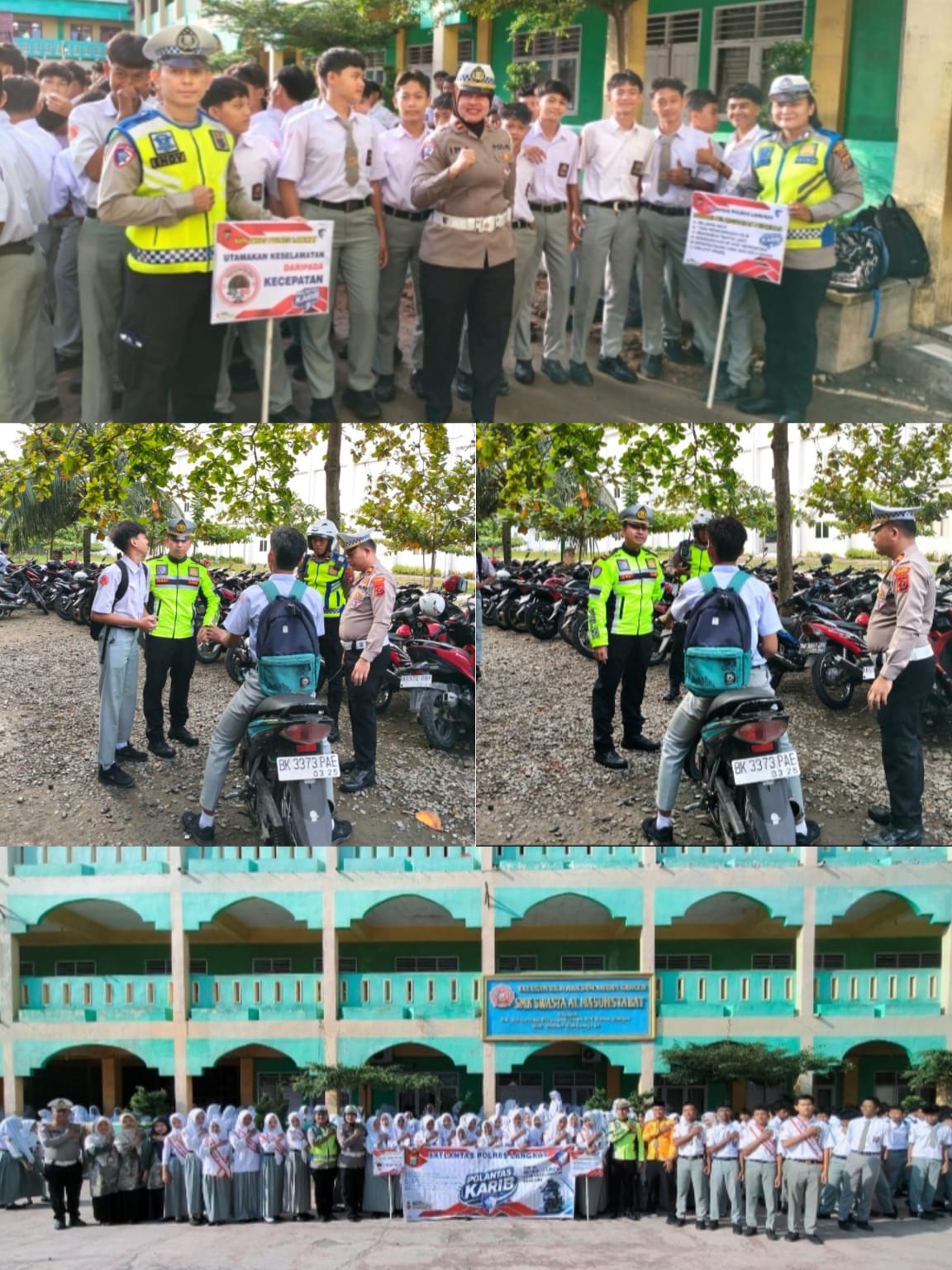 Police Go To School, Satlantas Polres Langkat Ajak Siswa Ciptakan Budaya Tertib Lalu Lintas.