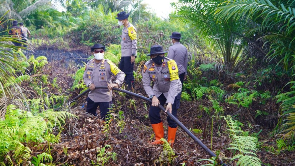 Gerak Cepat Dirsamapta Polda Kalteng, Tinjau Langsung Penanganan Karhutla