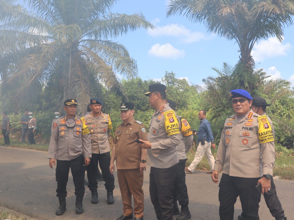 Kapolres Kotim Terima Kunjungan Kapolda Kalteng pantau situasi Karhutla di Kotim