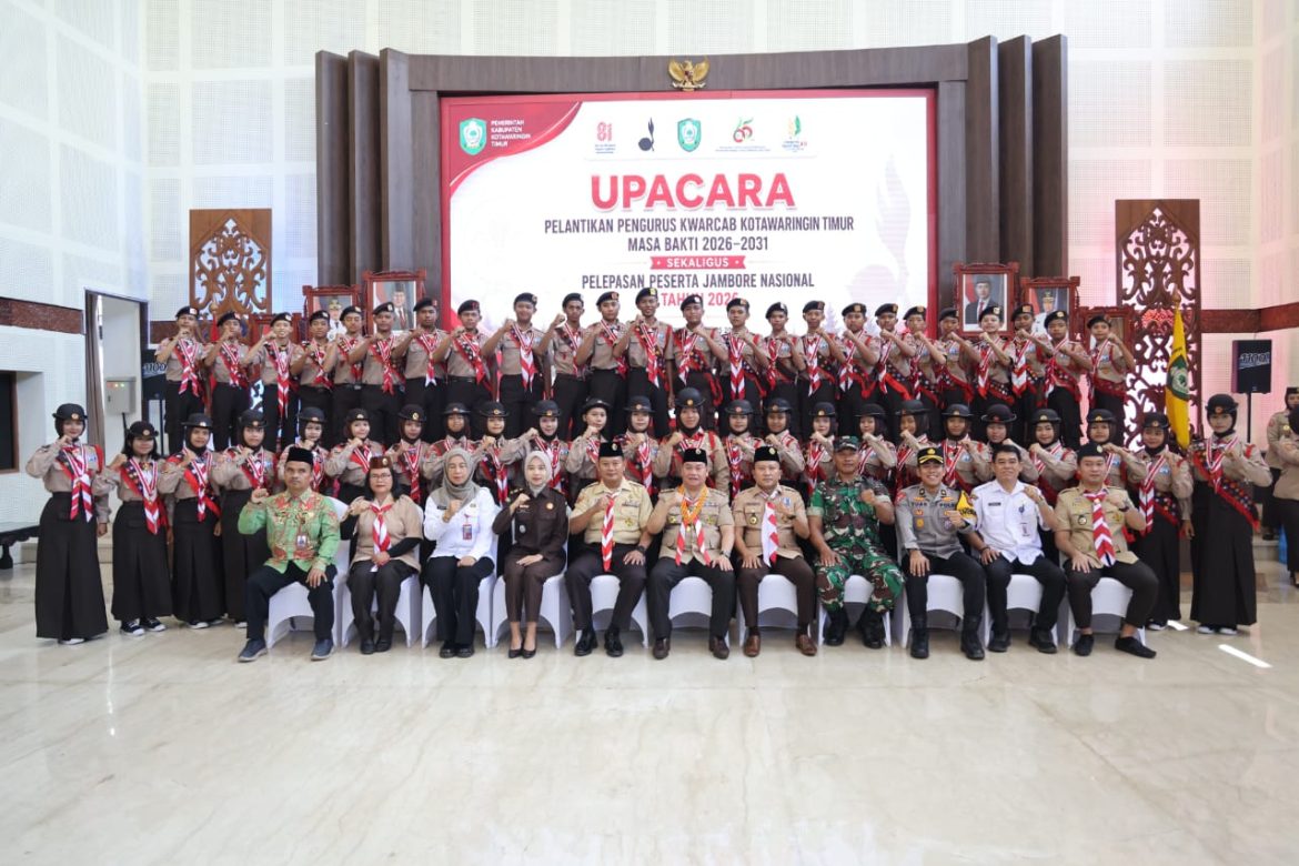 Polres Kotim Hadir Dalam Upacara Pelantikan Pengurus Kwarcab Kotim Masa Bakti 2026-2031, Sekaligus Pelepasan Peserta Jambore Nasional Tahun 2026