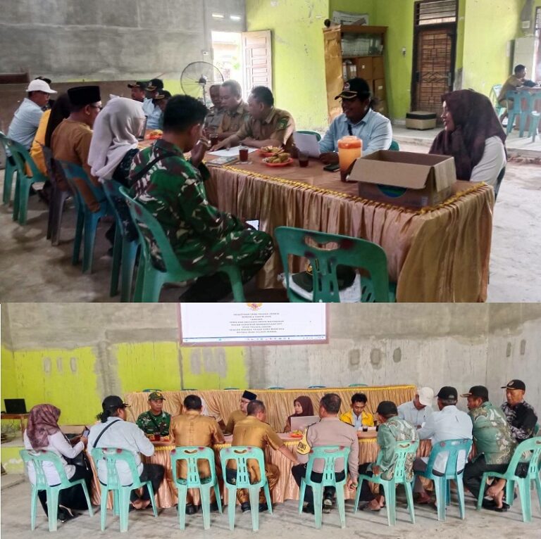 Bhabinkamtibmas Polsek Secanggang Hadiri Rapat Pembahasan Peraturan Desa Tentang Pengisian Keanggotaan BPD.