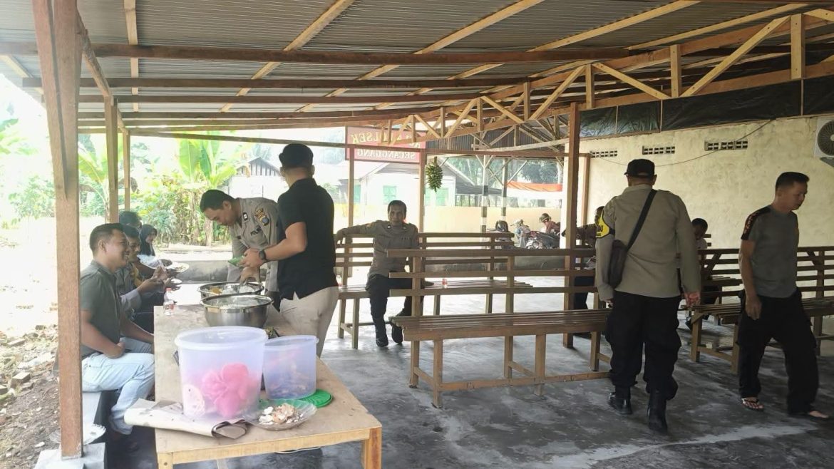 Polsek Secanggang Gelar Syukuran Atas Selesainya Pembangunan Aula.