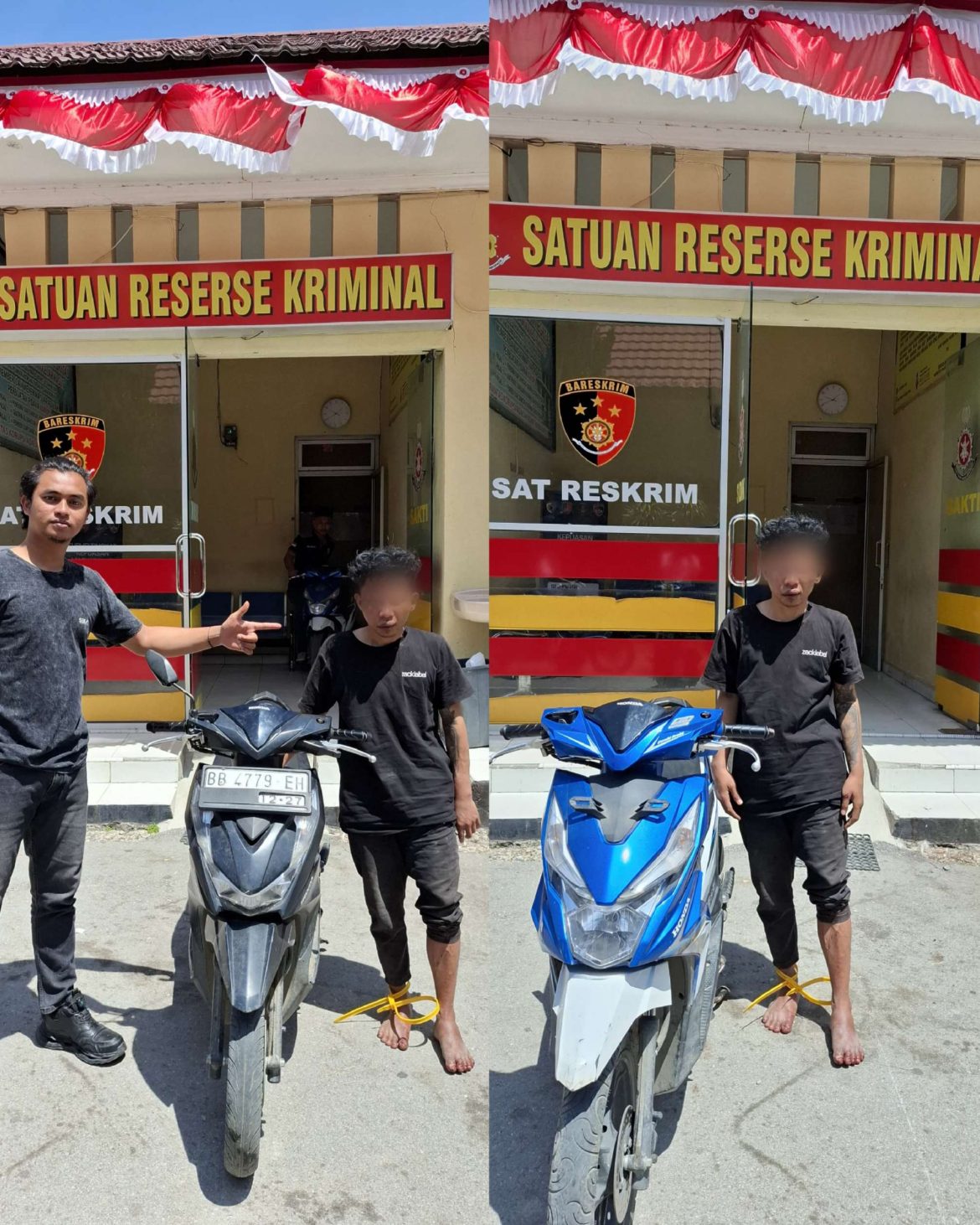 Beraksi di 2 TKP di Balige, Pelaku Curanmor dan Penadah Akhirnya Ditangkap Jatanras Polres Toba