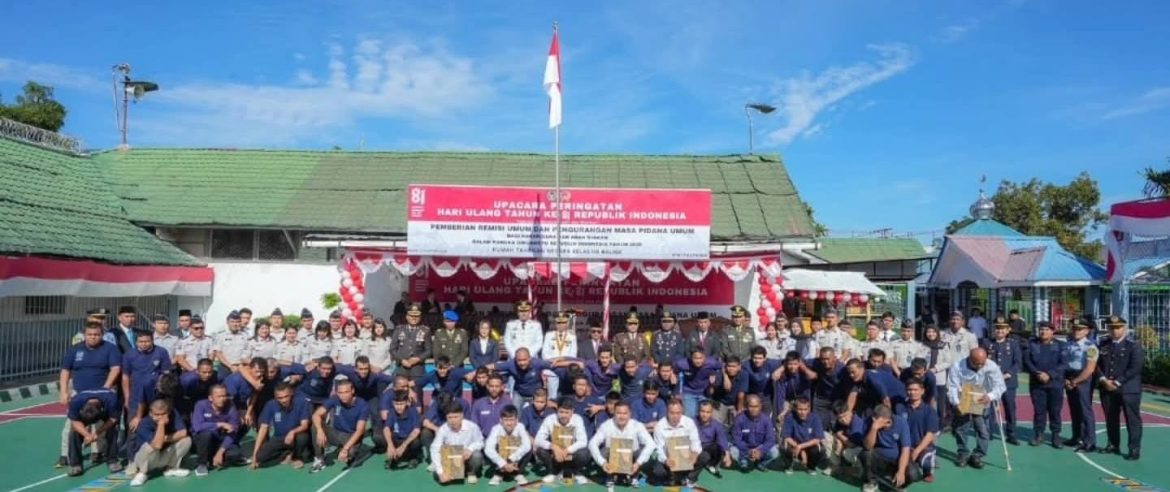 322 Warga Binaan Rutan Balige Terima Remisi, 3 Orang Langsung Bebas Pada HUT Ke-81 Kemerdekaan RI