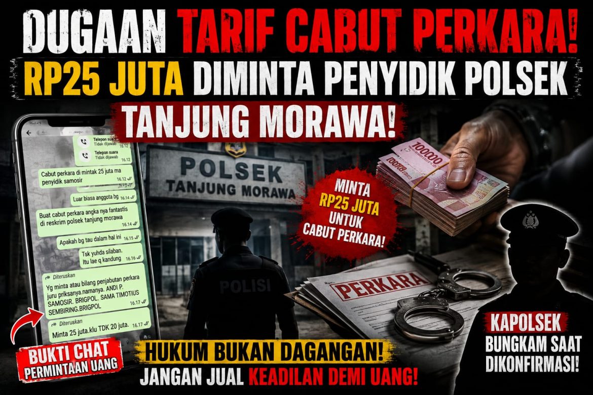 GILAK!!DUGAAN RP25 JUTA UNTUK CABUT PERKARA DI POLSEK TANJUNG MORAWA! PENYIDIK DISEBUT MINTA UANG, KAPOLSEK DIAM SAAT DIKONFIRMASI