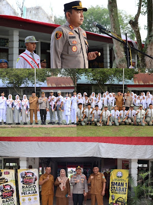 Kapolres Langkat Jadi Pembina Upacara Di SMA N 1 Stabat.