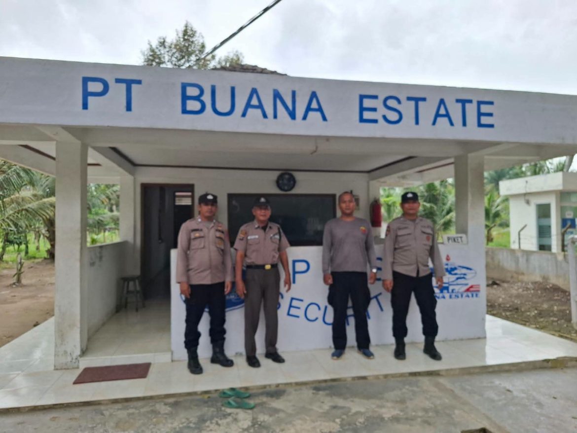 POLSEK SECANGGANG SAMBANGI SECURITY PT BUANA ESTATE, PERKUAT SINERGI JAGA KAMTIBMAS