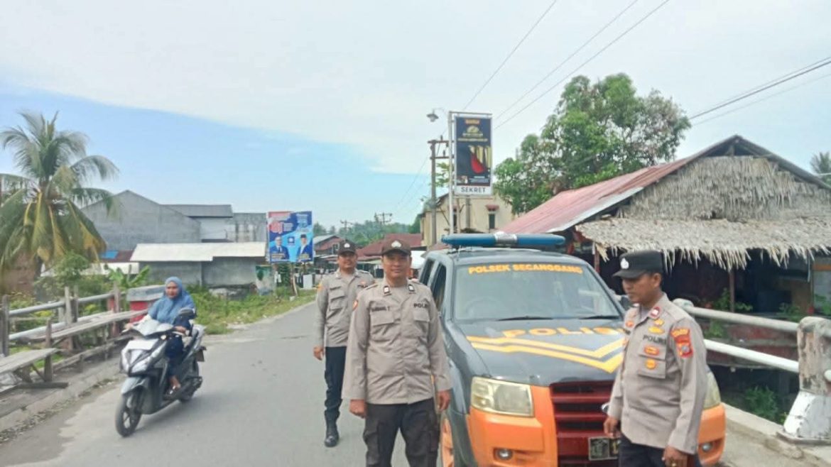 Polsek Secanggang Laksanakan Patroli di Jalan Umum, Cegah Kejahatan Jalanan.