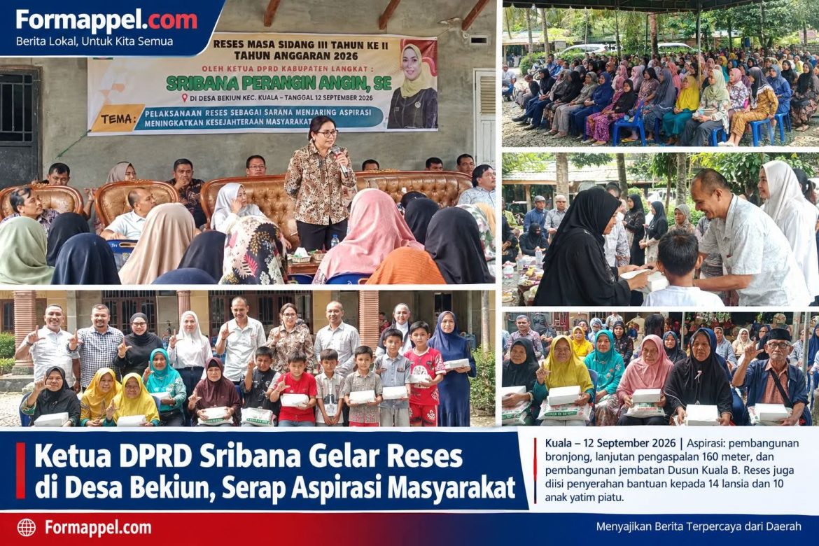 Reses Ketua DPRD Kabupaten Langkat Sri Bana Perangin-angin Serap Aspirasi Masyarakat di Desa Bekiun.