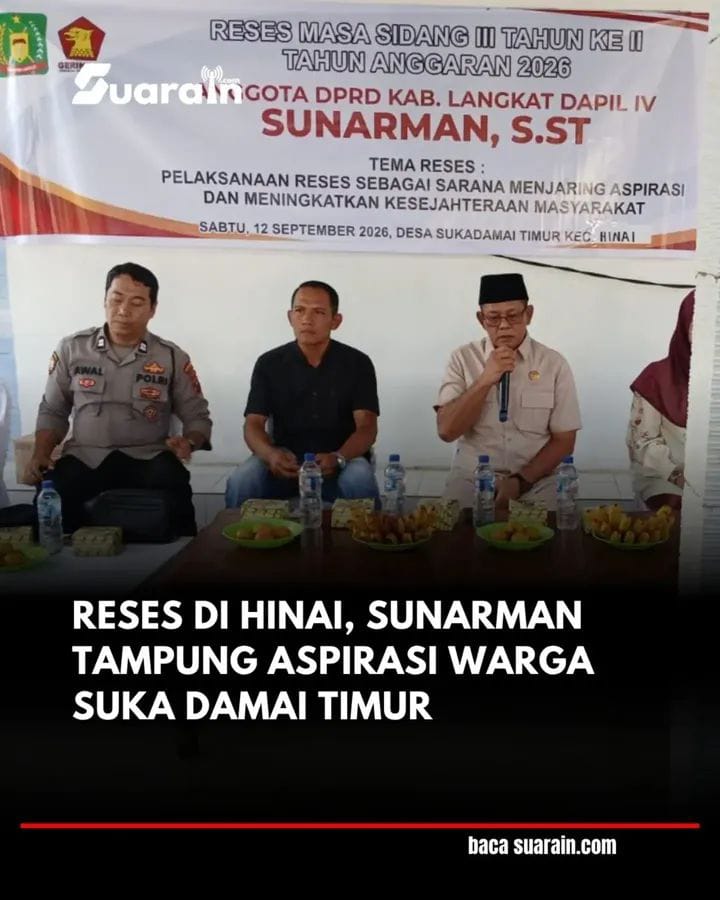 Reses di Suka Damai Timur, Sunarman Tampung Aspirasi Warga Terkait Infrastruktur dan Pertanian.