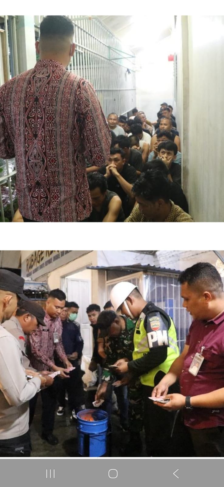 Rumah Tahanan Negara (Rutan) Kelas llB Balige Bersama APH Melaksanakan Rajia Gabungan Pada Kamar Hunian Warga Binaan Pemasyarakatan