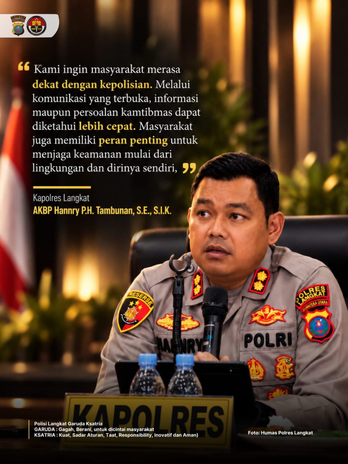 Polres Langkat Perkuat Kedekatan dengan Masyarakat melalui Komunikasi Humanis.