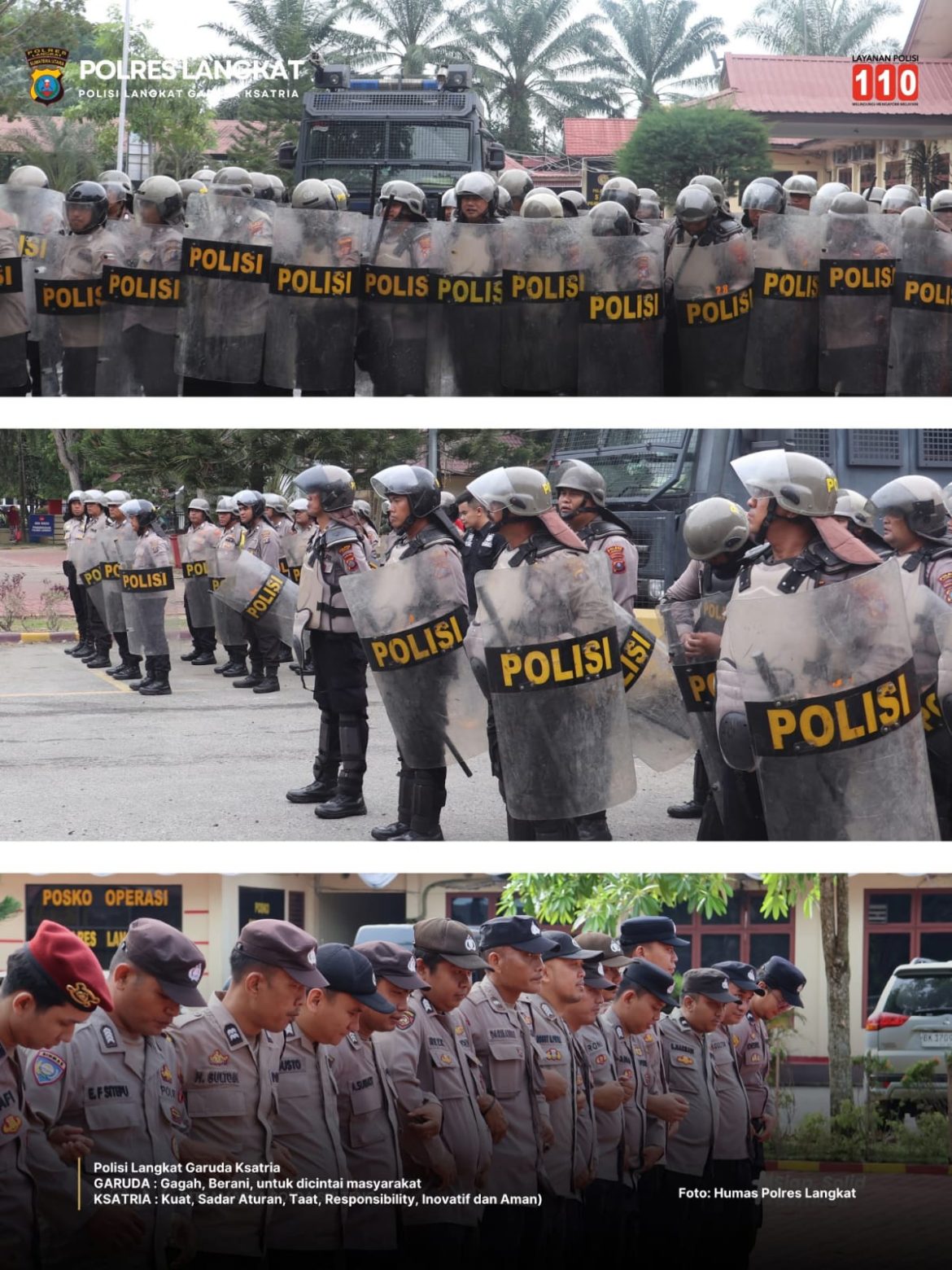 Polres Langkat Tingkatkan Disiplin dan Kesiapsiagaan Personel Hadapi Dinamika Situasi di Lapangan.