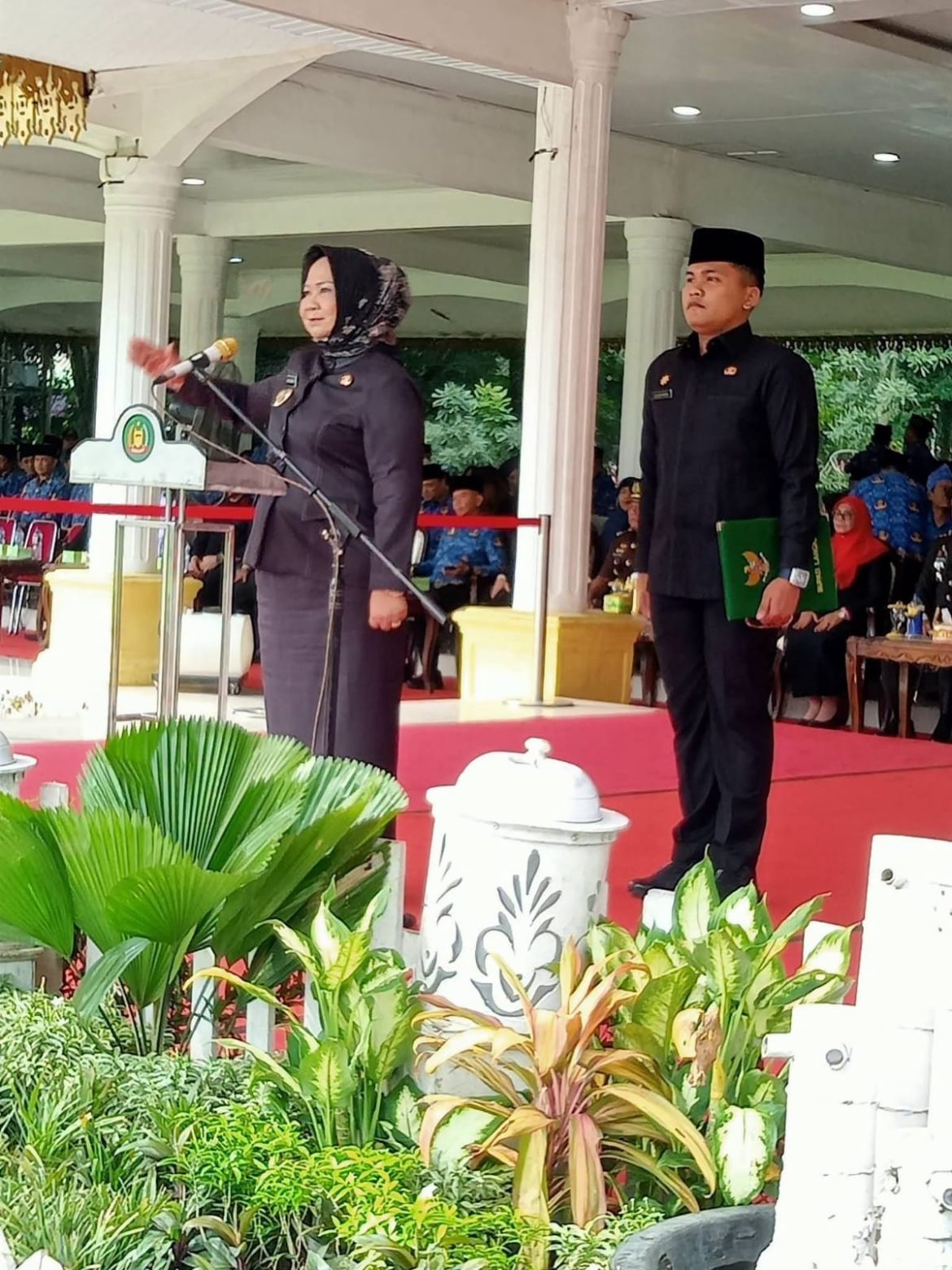 Upacara Peringatan Hari Kesaktian Pancasila Tahun 2026 di Alun-Alun T. Amir Hamzah Stabat Berlangsung Khidmat.