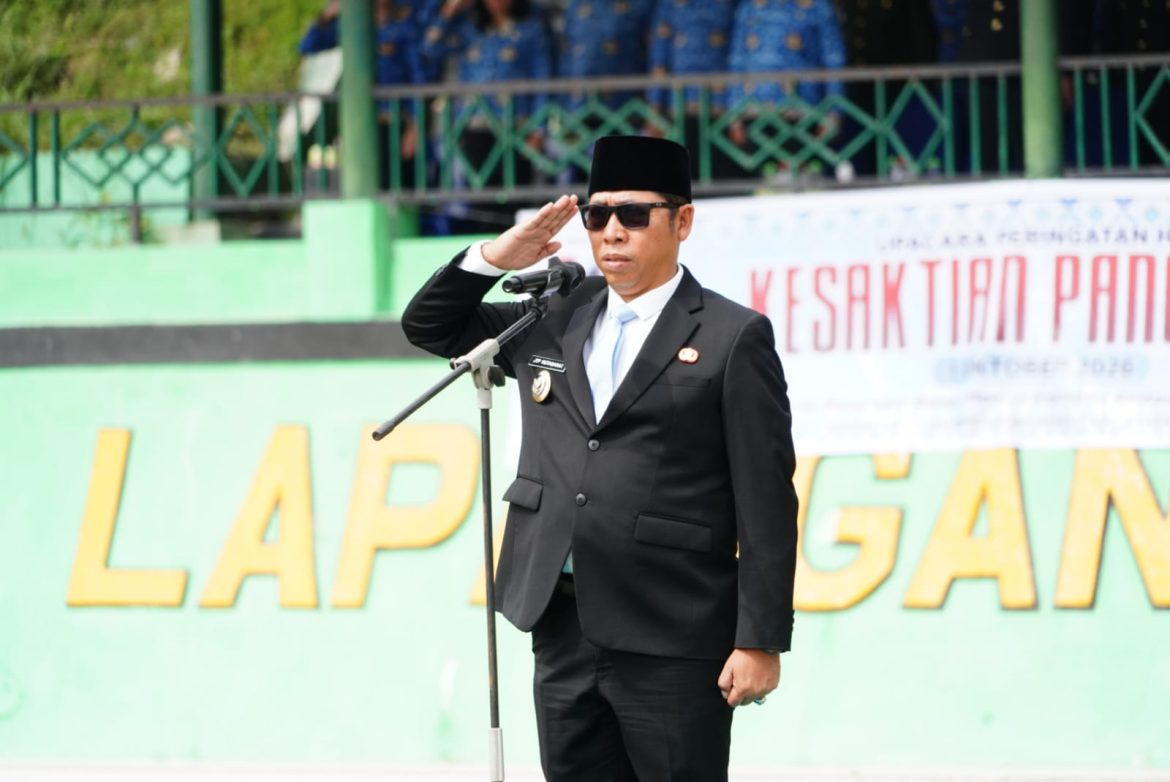 Bupati Taput Pimpin Upacara Peringatan Hari Kesaktian Pancasila di Lapangan Tangsi Tarutung