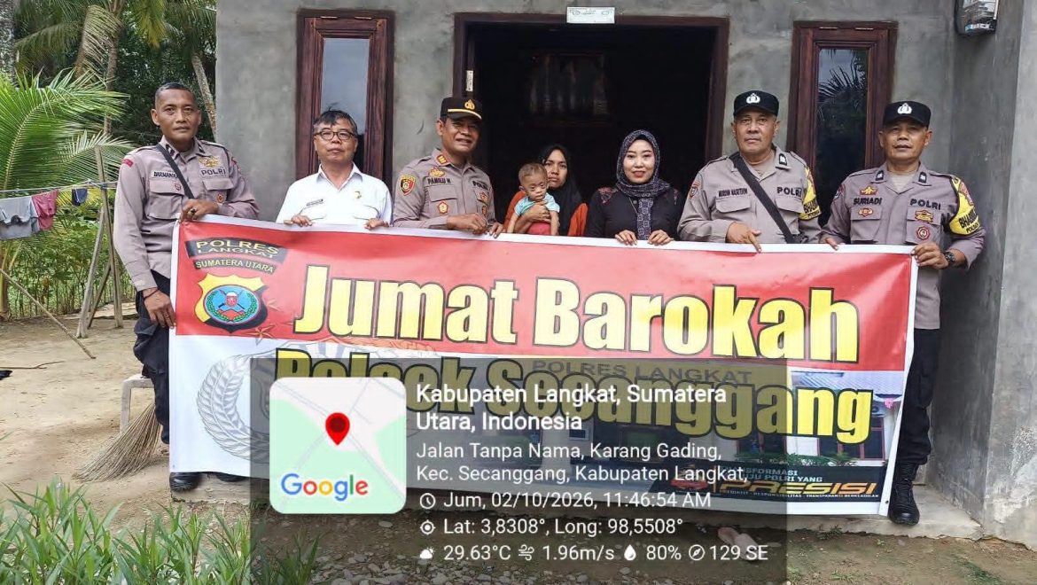 Kapolsek Secanggang Laksanakan Jumat Curhat, Pererat Silaturahmi dan Sampaikan Pesan Kamtibmas.