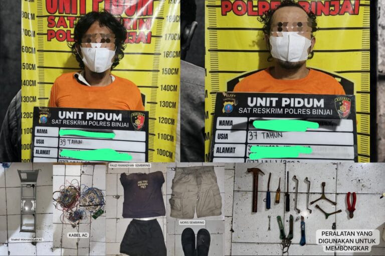 Satreskrim Polres Binjai Gerak Cepat, Dua Terduga Pelaku Curat Diamankan.