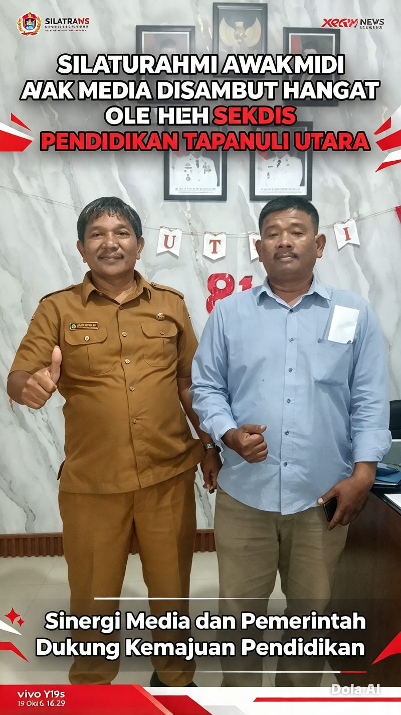 Perkuat Sinergi Pendidikan dan Pers, Sekretaris Disdik Taput Sambut Hangat Awak Media