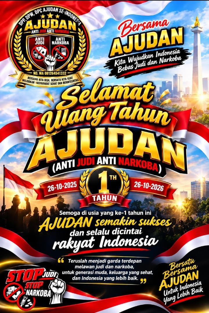 HUT KE-1 AJUDAN, TEGASKAN PERANG TERHADAP JUDI ONLINE DAN NARKOBA