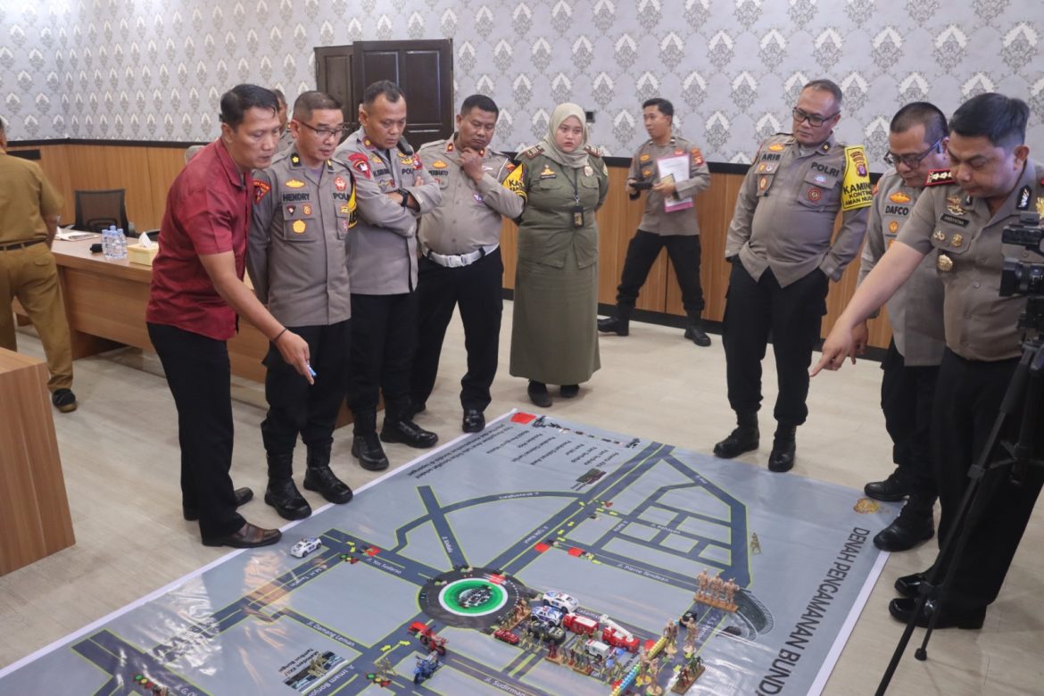 Kawal Penyampaian Pendapat di Muka Umum, Polda Kalteng Gelar Rakor dan TFG di Polresta Palangka Raya