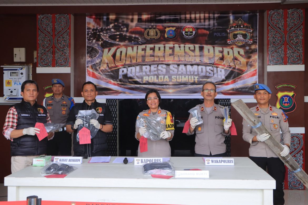Polres Samosir Ungkap 5 Kasus Pencurian Kerbau, Lima Pria dan Seorang Terduga Penadah Diamankan