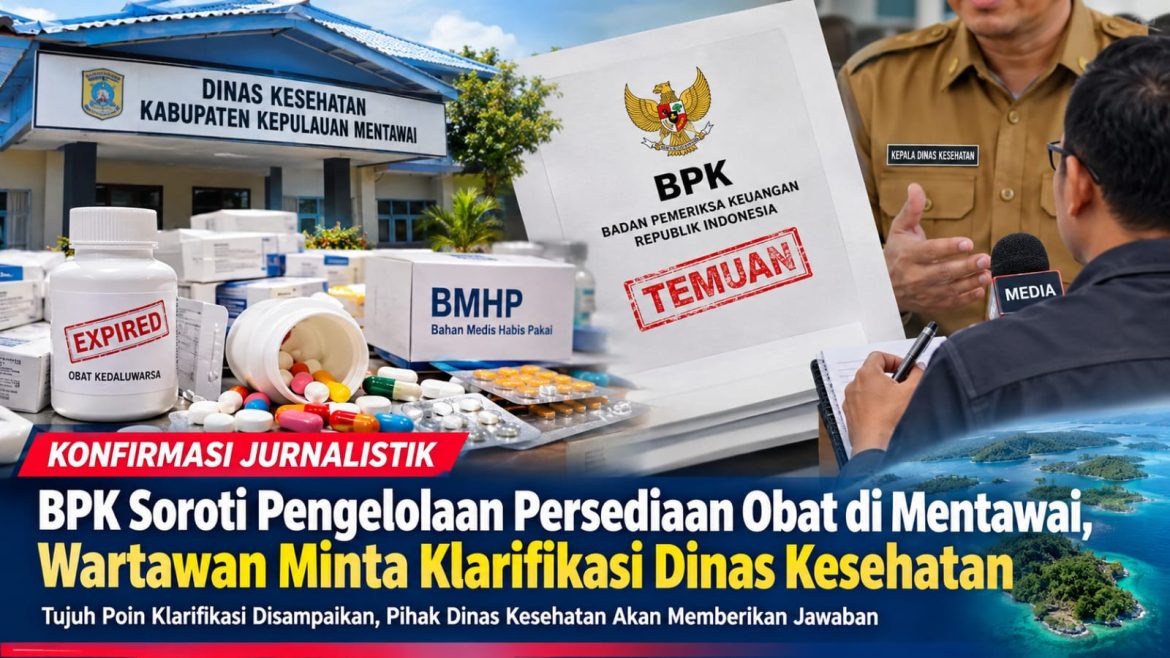 BPK Soroti Pengelolaan Persediaan Obat di Mentawai, Wartawan Minta Klarifikasi Dinas Kesehatan